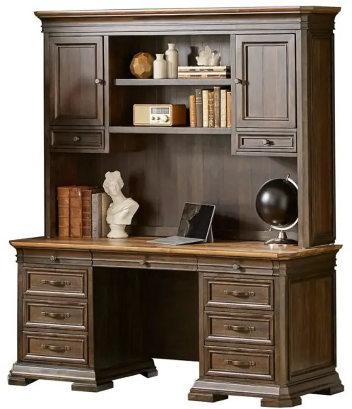 Sonoma Coffee Credenza and Hutch