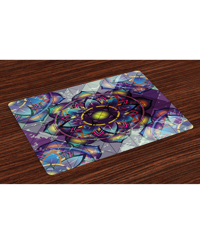 Ambesonne Lotus Place Mats Set of 4