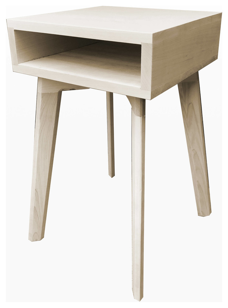 Modern Side Table With Shelf   Midcentury   Side Tables And End Tables   by CW Furniture  Houzz