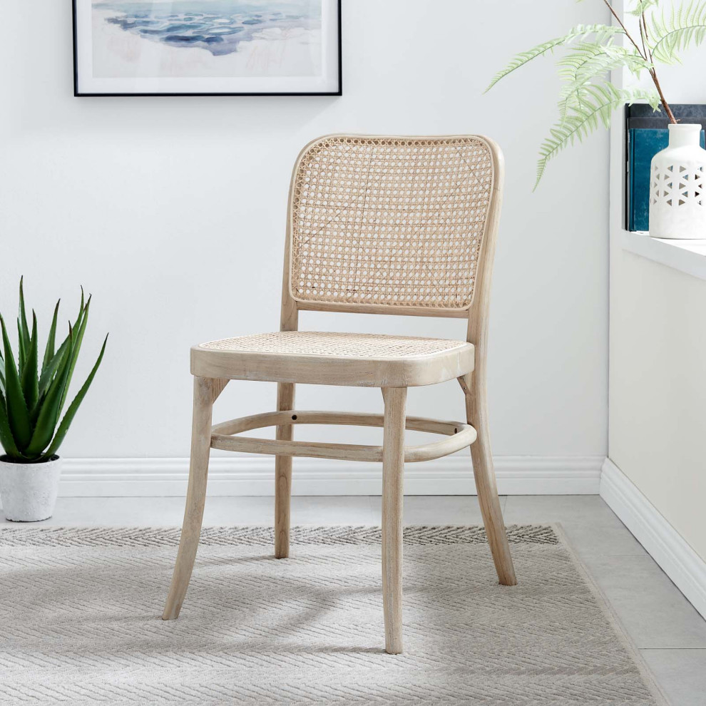 Winona Wood Dining Side Chair Set of 2  Gray   Tropical   Dining Chairs   by First of a Kind USA Inc  Houzz