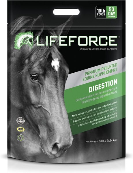 Lifeforce Digestion Support Horse Supplement， 10-lb pouch