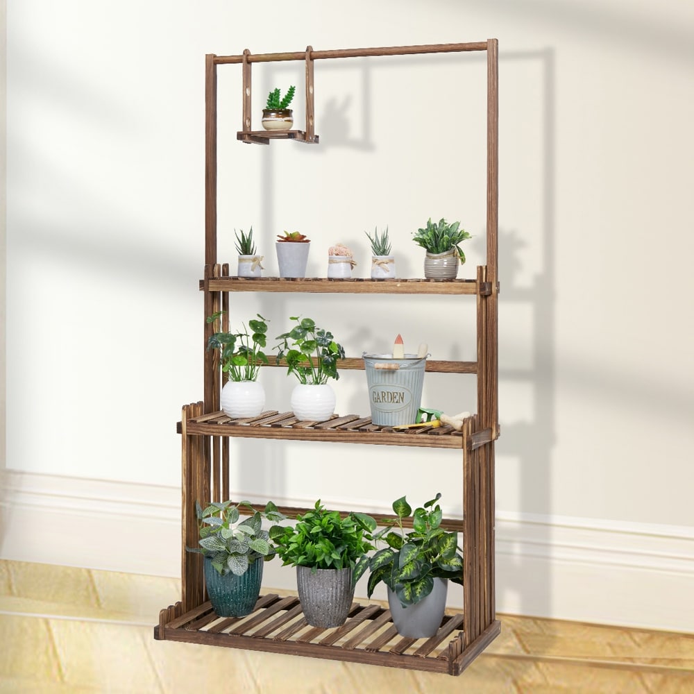 Heavy Duty Hanging Plant Stand Shelving Unit Flower Pot Rack