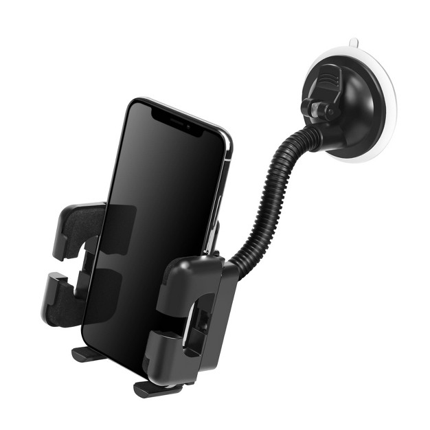 Insten Cell Phone Holder Universal Mount For Car Dashboard Windshield Compatible With Iphone 14 13 12 12 Pro Max mini 11  Galaxy