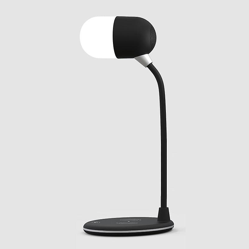 3 In 1 desk lamp with qi wireless charger bluetooth speaker