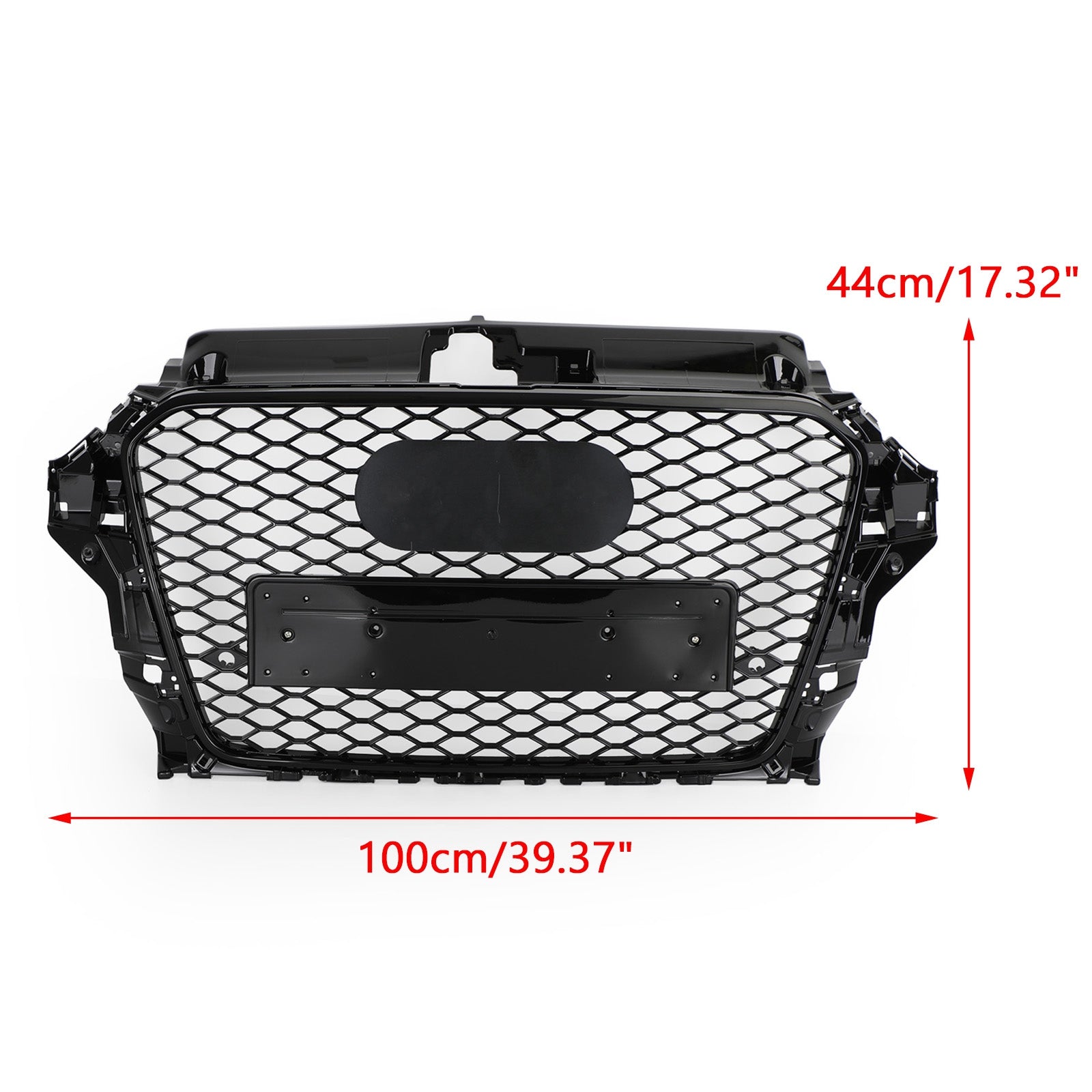 Fit for Audi A3 S3 2013-2016 RS3 Style Front Hood Henycomb Bumper Grille Grill Black