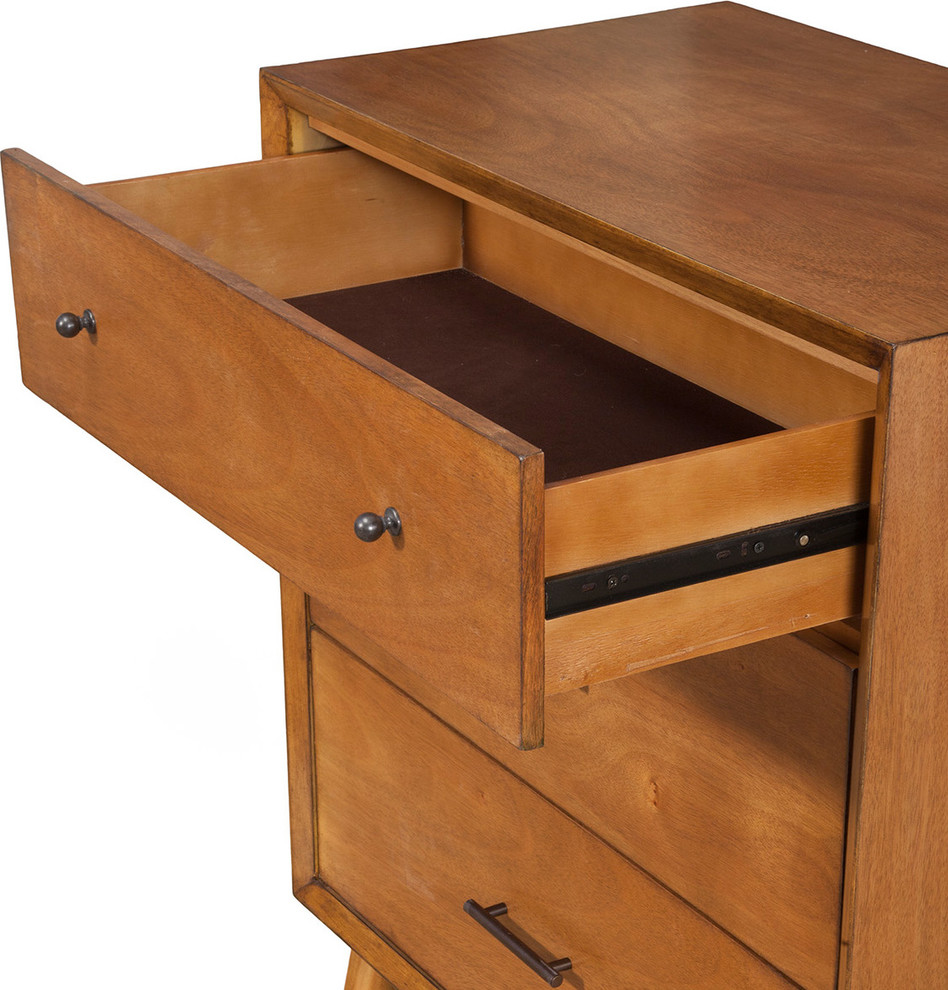 Emma Mason Signature Hover 3 Drawer Small Chest in Acorn ALP00056   Midcentury   Accent Chests And Cabinets   by Emma Mason  Houzz