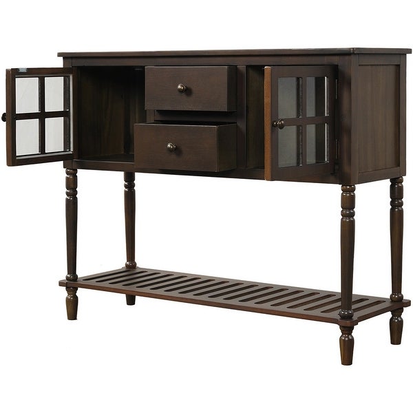 Console Table with Bottom Shelf， Storage Cabinet Living Room