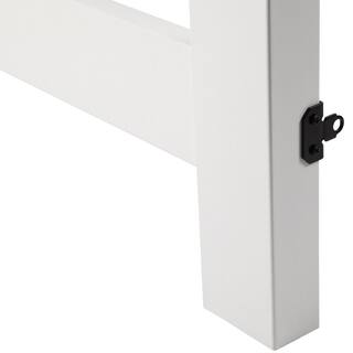 Barrette Outdoor Living 3-Rail Post and Rail 5 ft. x 4 ft. White Vinyl Drive Gate Kit Fence Gate 73025444