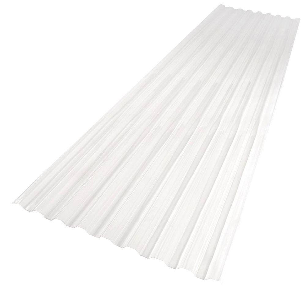 Suntuf 26 in. x 8 ft. Polycarbonate Roofing Panel in Clear 101697