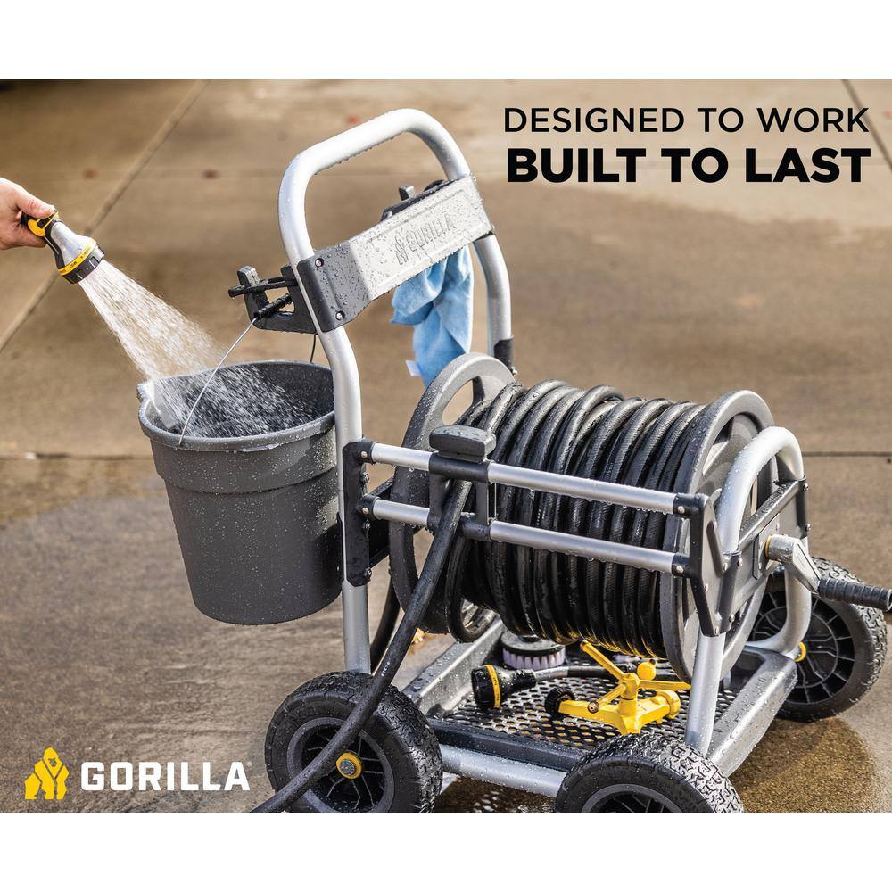 Gorilla 250 ft. Aluminum Heavy-Duty Hose Reel Cart GRC-250G