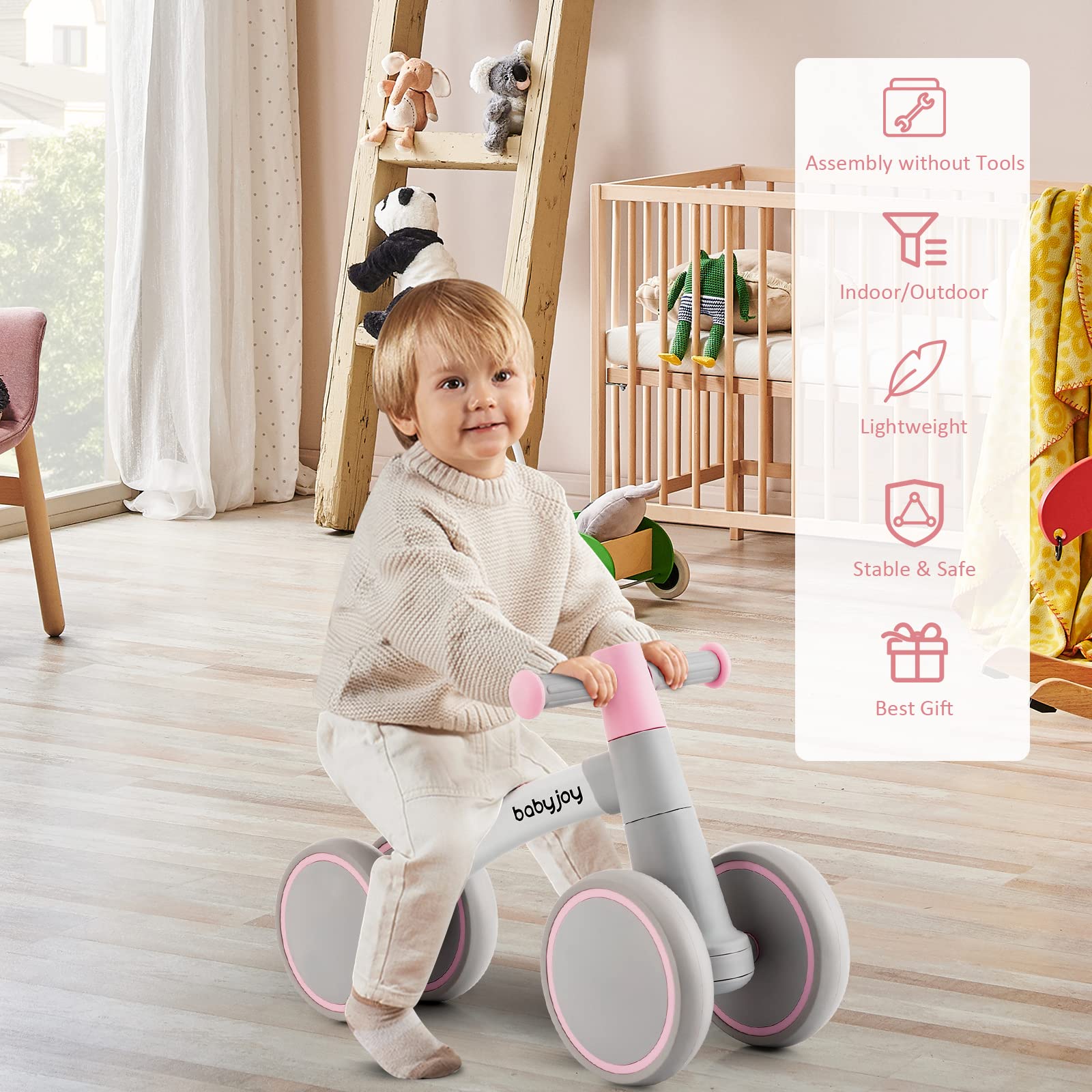 Costzon Baby Balance Bikes for 12-36 Months, Cute Toddler Bicycles to Train Baby from Standing to Walking