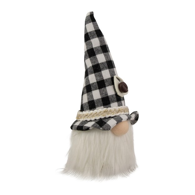 Black And White Buffalo Plaid Coffee Gnome