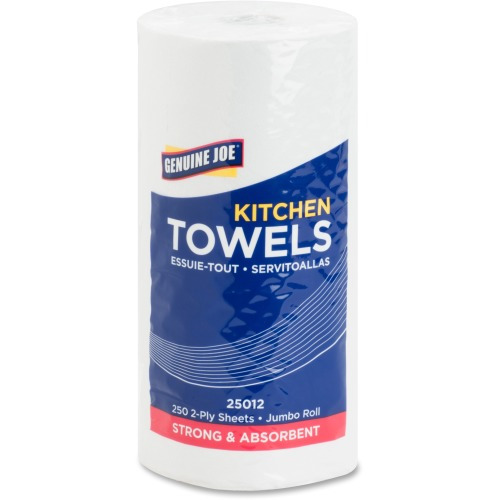 Genuine Joe 250sheet Roll Kitchen Towels  GJO25012