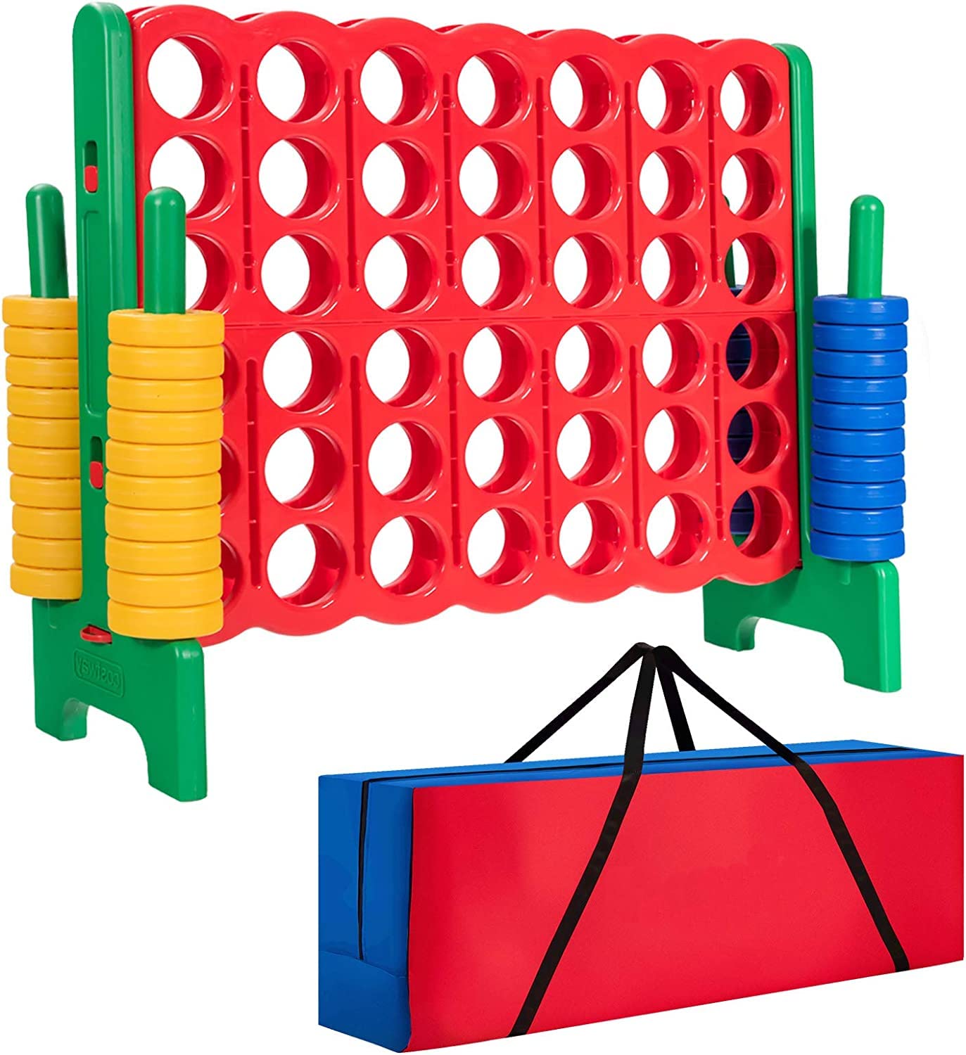 Costzon Giant 4-in-A-Row, Jumbo 4-to-Score Giant Games for Kids & Adults, With Carrying Bag