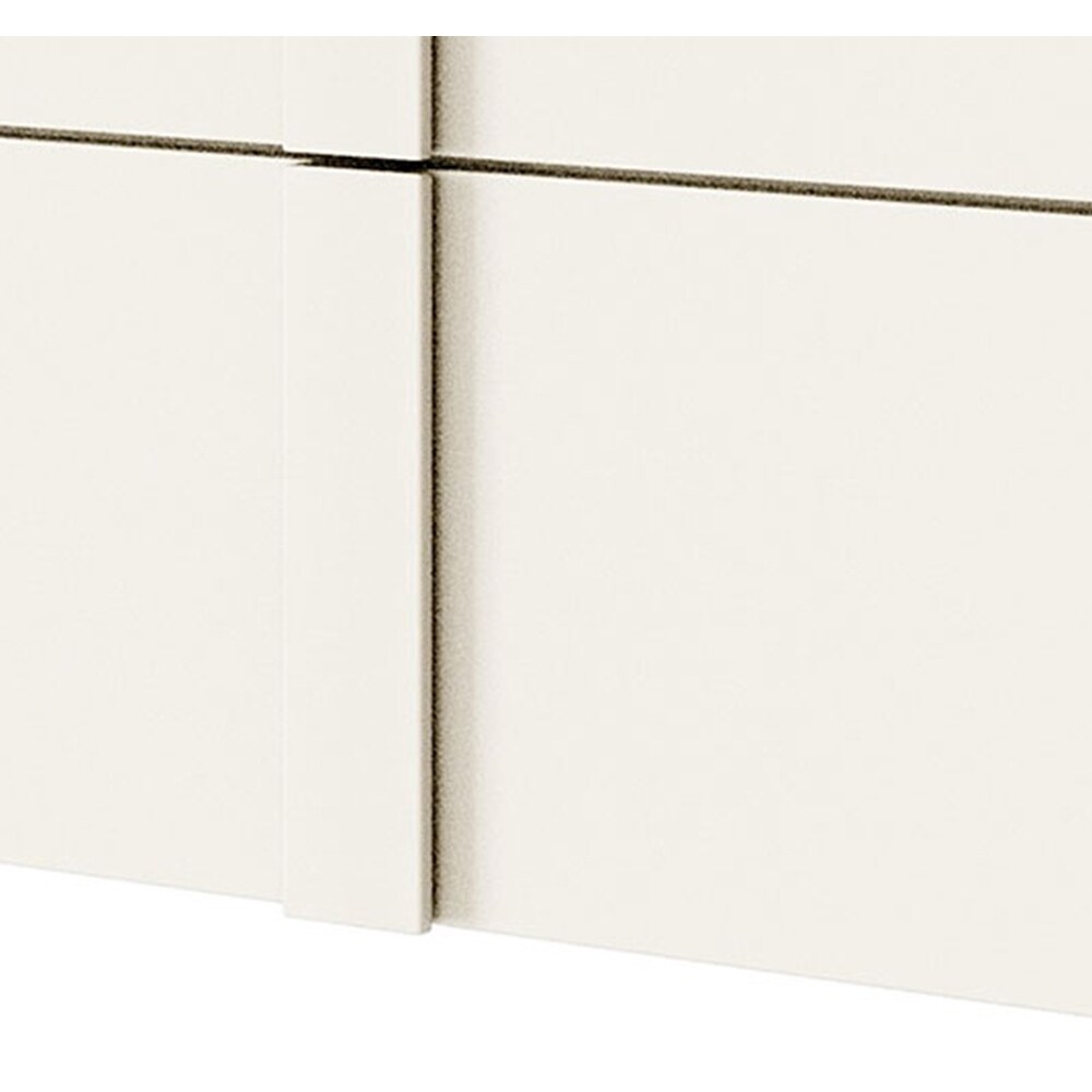 Modern White 6 Drawer Double Dresser Wooden Storage Chest of Drawers for Bedroom 48.2\