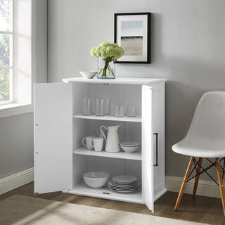 CROSLEY FURNITURE Bartlett White Stackable Food Pantry CF3117-WH