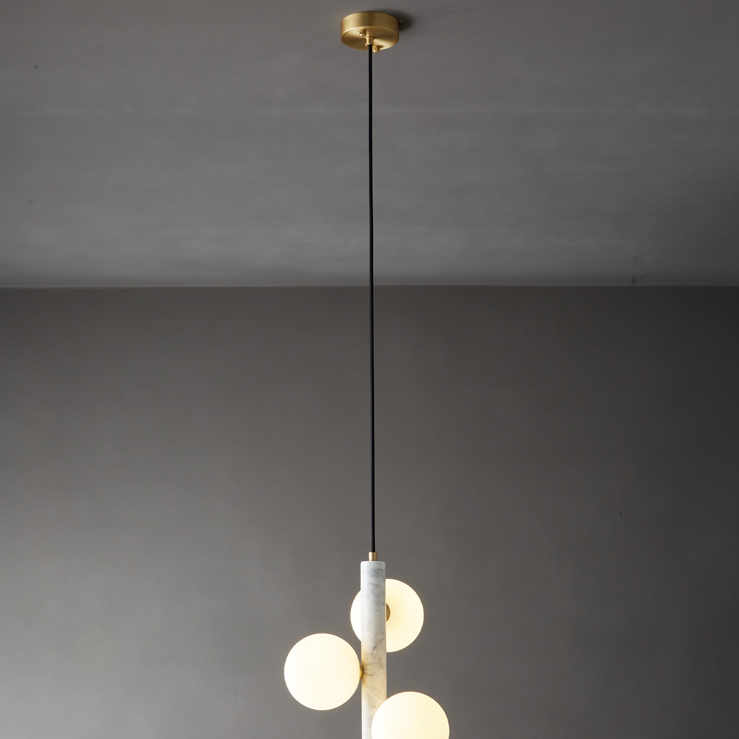 White Marble Pendant Lamp 7702-3-We