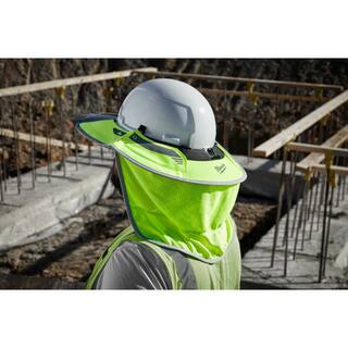 MW BOLT Tinted Brim Visor with High Visibility Yellow Mesh Sunshade and 360-Degree UV Protection 48-73-1072