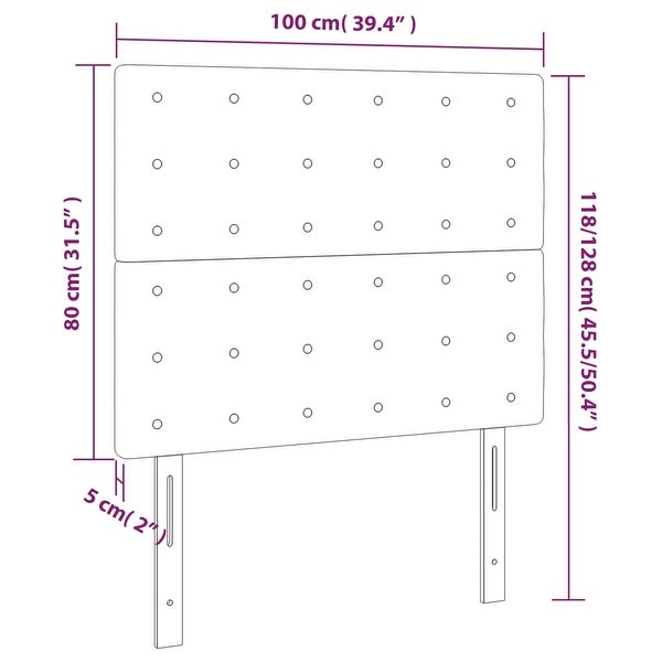 vidaXL Headboard Dark/Light Gray 39.4