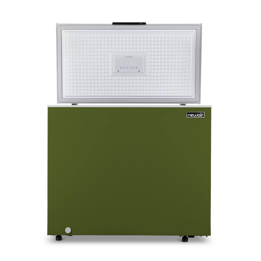 NewAir 37 in. 6.7 cu. ft. Manual Defrost Mini Deep Chest Freezer and Refrigerator with Digital Control in Military Green NFT070GN00