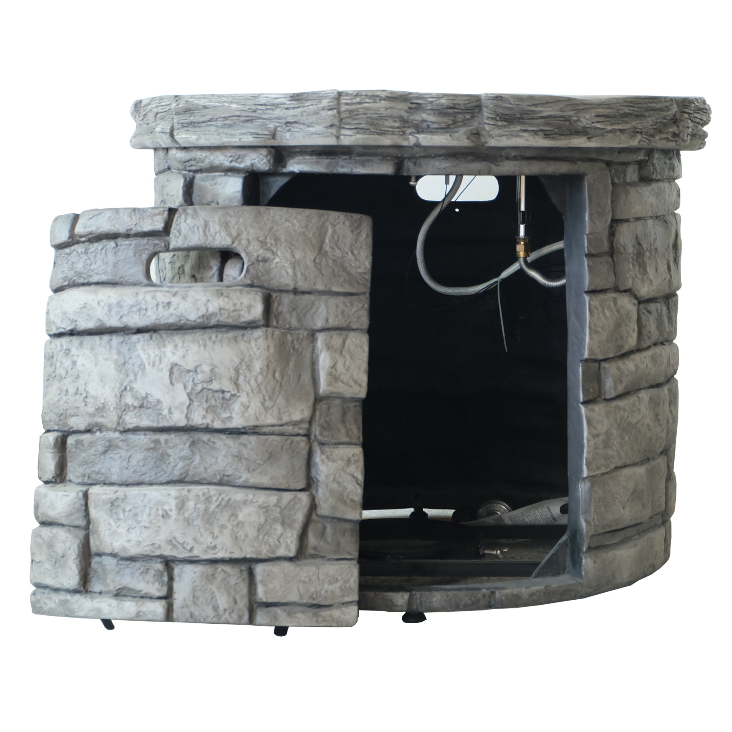 Altta Outdoor Gray Circular Fire Pit - 40,000 BTU