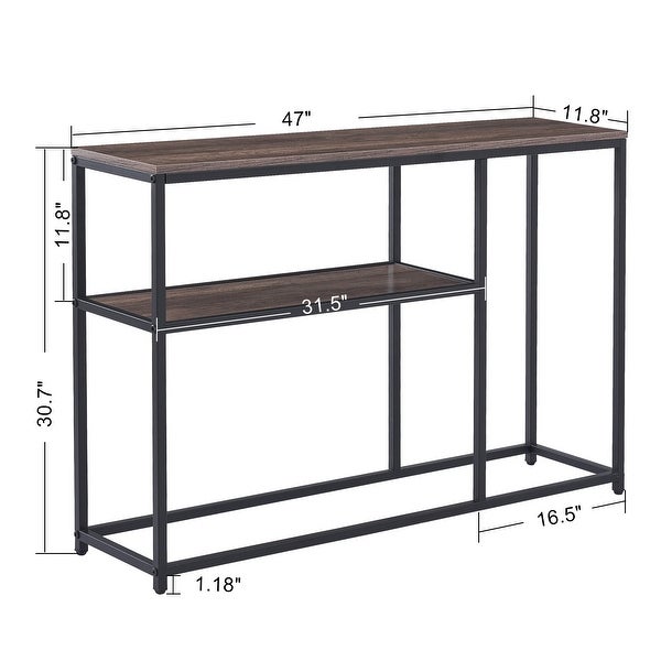 ivinta Console Table， Sofa Table Small TV Entryway Table with Storage Shelf， Buffet Table for Hallway Living Room.