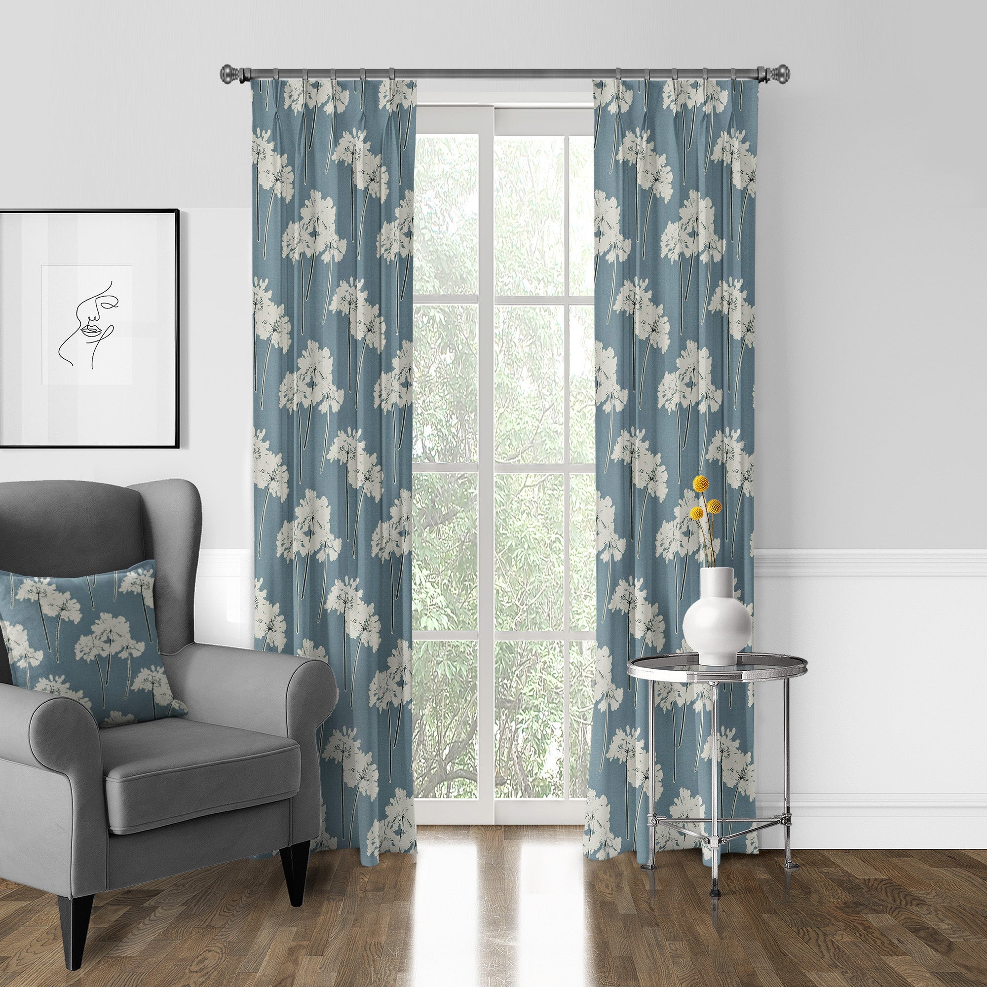 Summerfield Blue Drapery