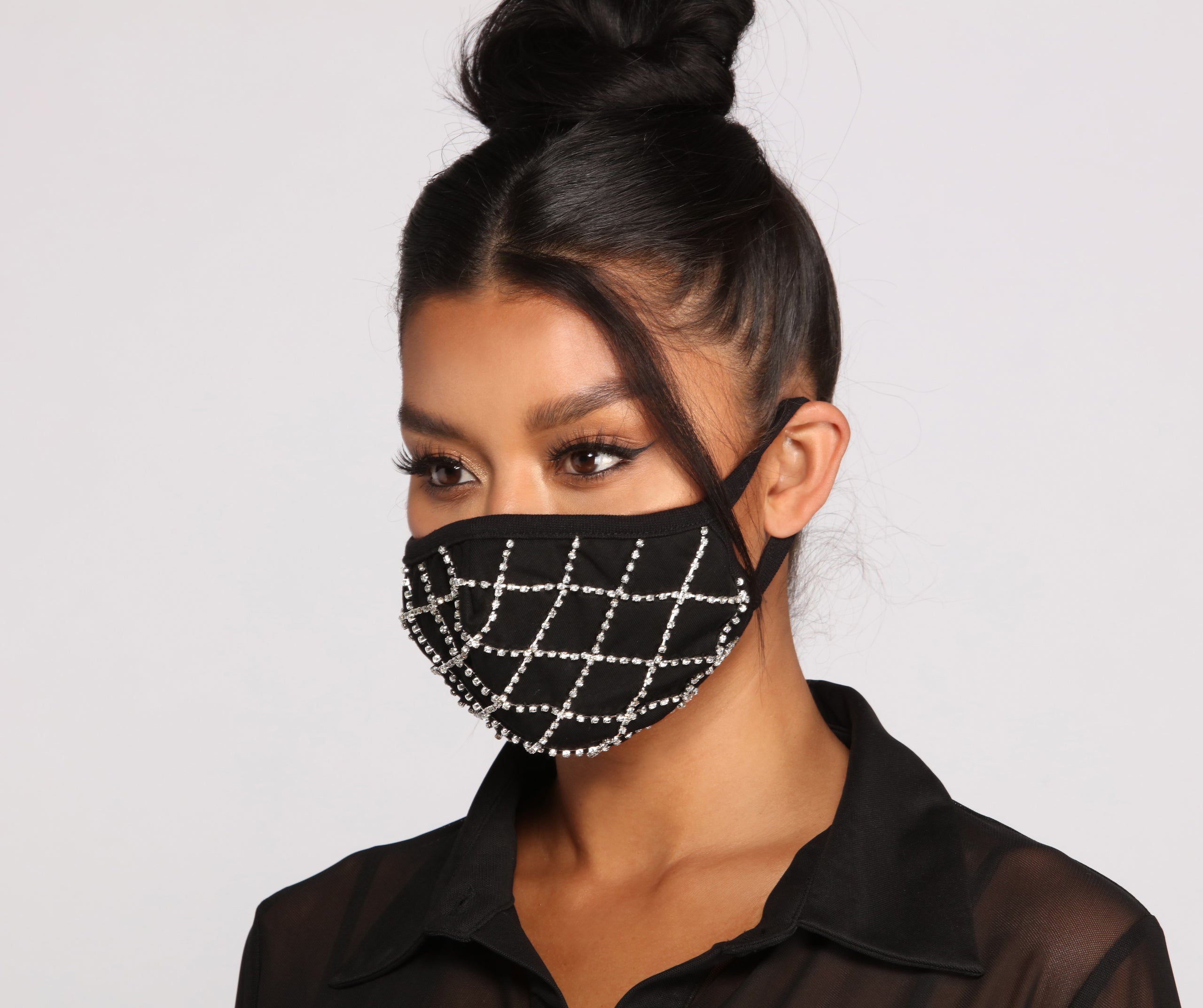 Bring The Bling Rhinestone Face Mask