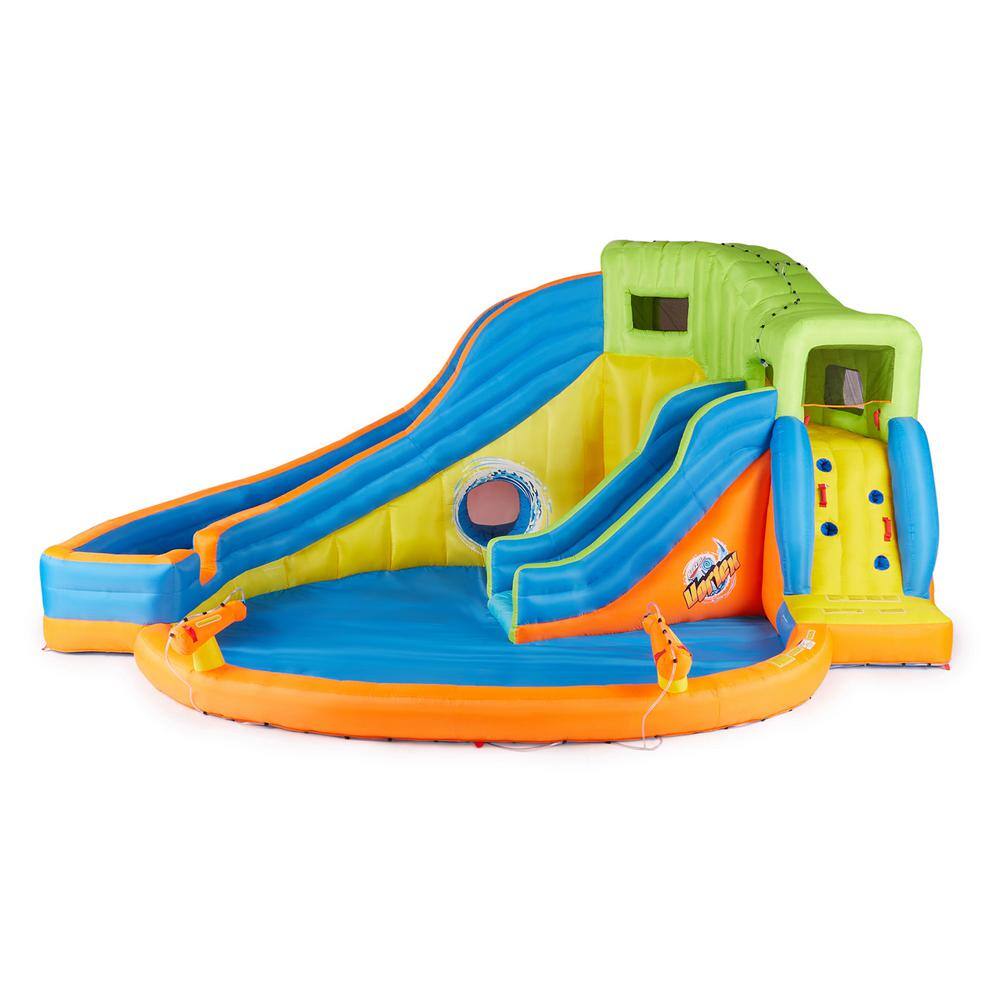 BANZAI Multi Polyester Pipeline Twist Kids Inflatable Outdoor Water Pool Aqua Park and Slides BAN-49100