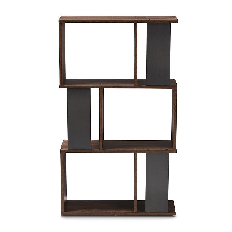 Baxton Studio Legende Walnut Shelving