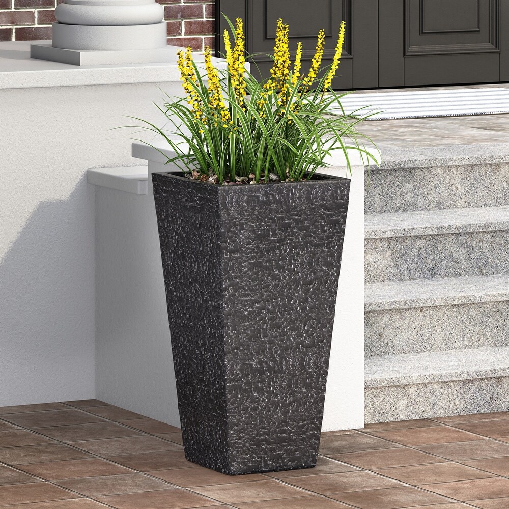 Berkamn Outdoor Cast Stone Planter by Christopher Knight Home