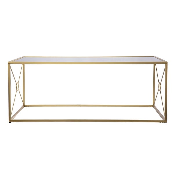 SEI Furniture Lanfranco Transitional Gold Metal Coffee Table