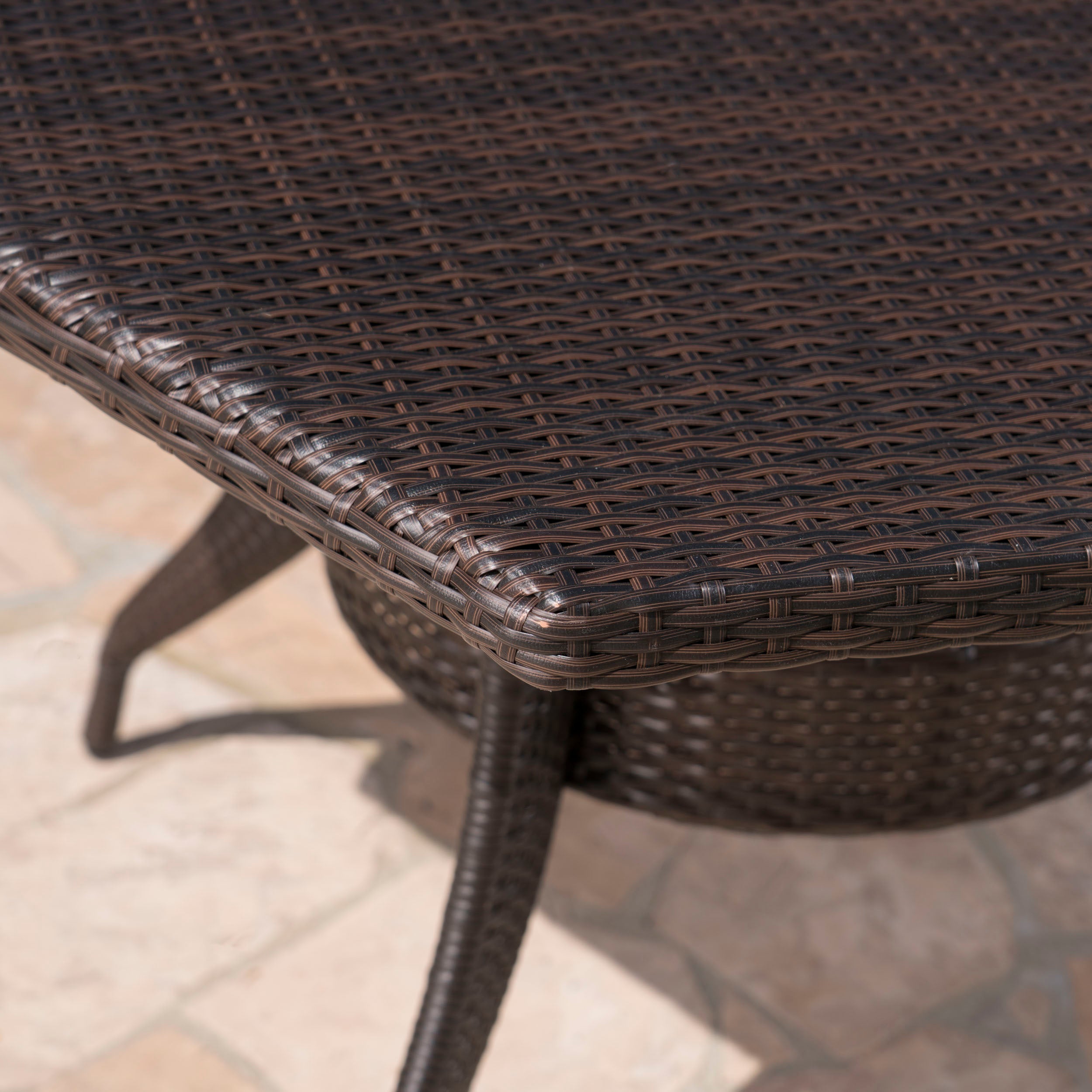 Daisy Outdoor 53 Inch Wicker Hexagon Dining Table