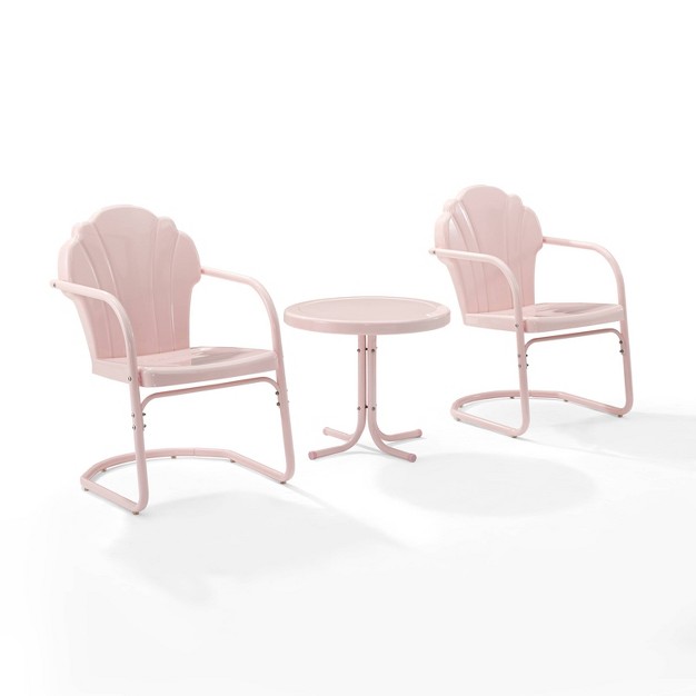 3pc Tulip Seating Set Pink Crosley