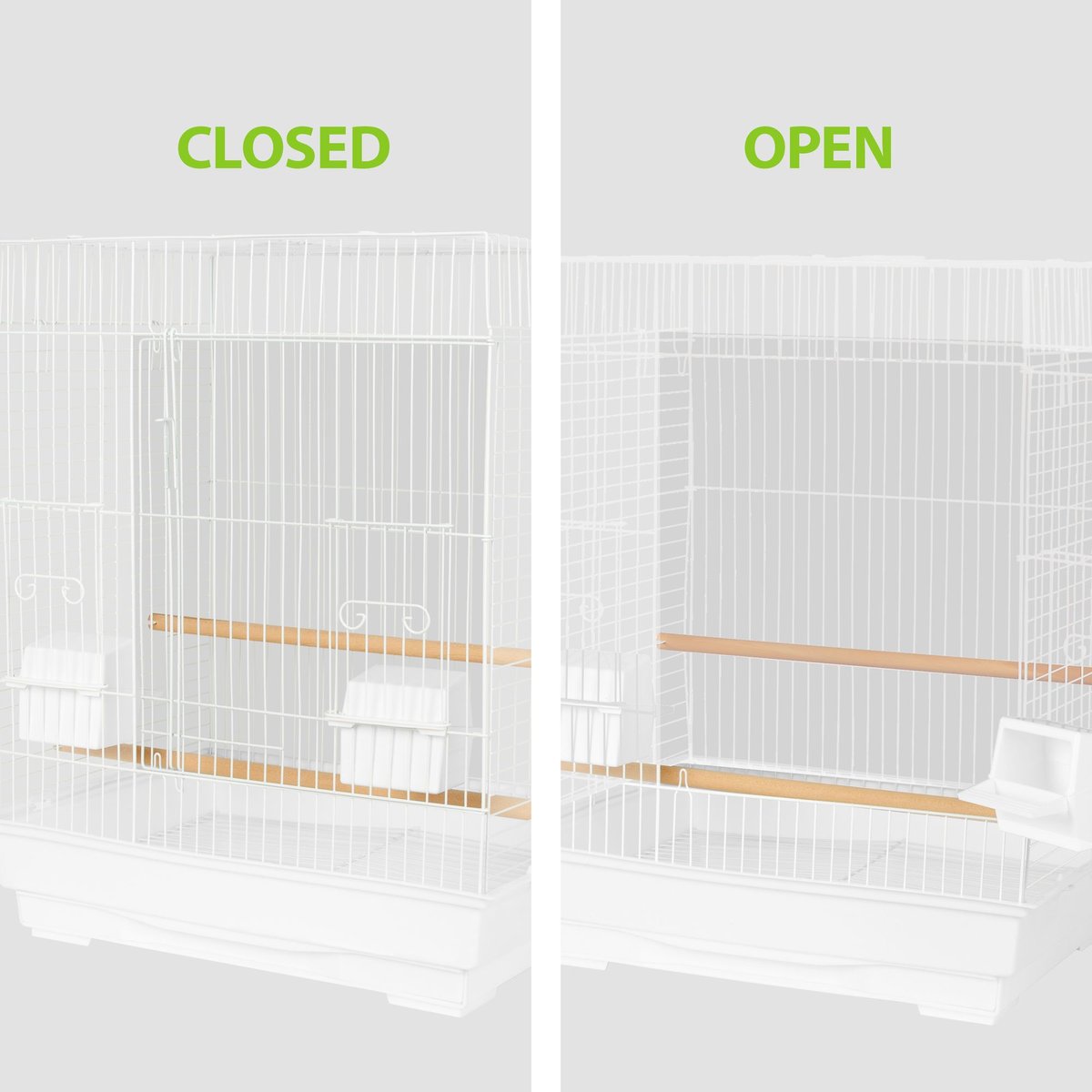 Featherland Paradise 450S Fun Kit Bird Cage， White