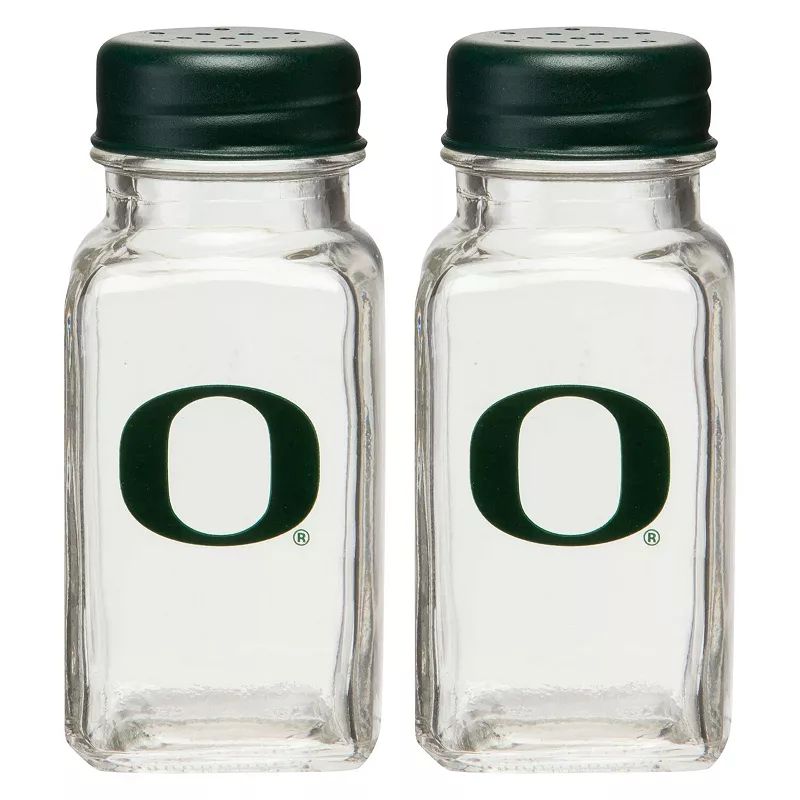 Oregon Ducks Glass Salt and Pepper Shakers