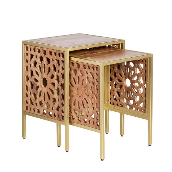 Anna 2 Piece Nesting Tables - 20x20x16.25