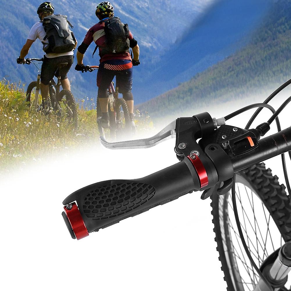 1pair Anti Slip Mountain Bike Handlebar Meatball Protector Grips Bicycle Cycling Handle(red)