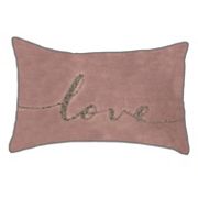 Edie@Home Celebrations Beaded Love Throw Pillow