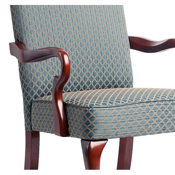 Copper Grove Casalis Cherry Finish Gooseneck Accent Chair