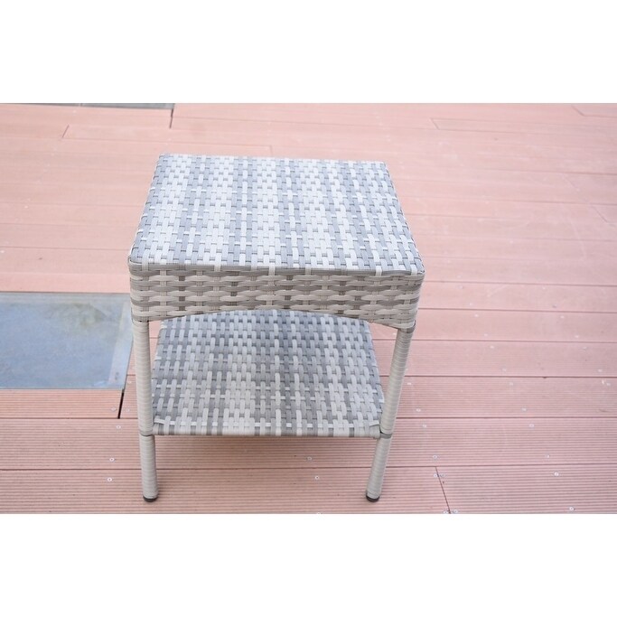 Grey Resin Clark Wicker Clark Side Table(KD)