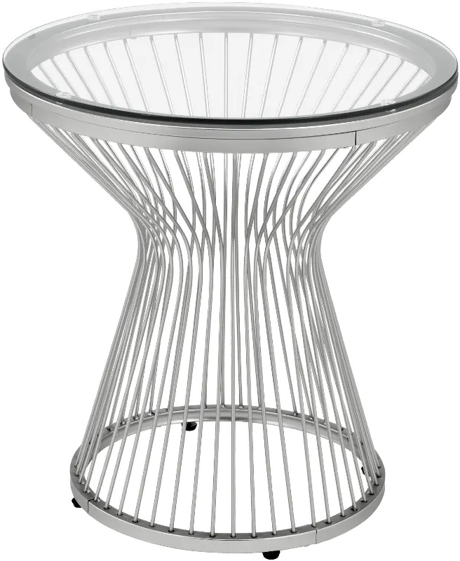 Lavinia Chrome End Table