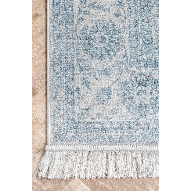 Nuloom Elyse Vintage Floral Fringe Area Rug