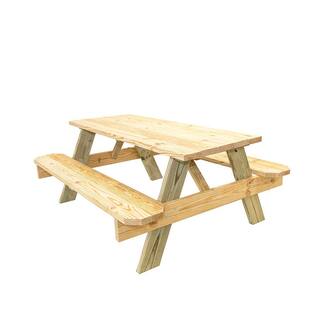 30.5 in. x 71 in. Deluxe 59 in. Picnic Table with Treated Legs 31428571