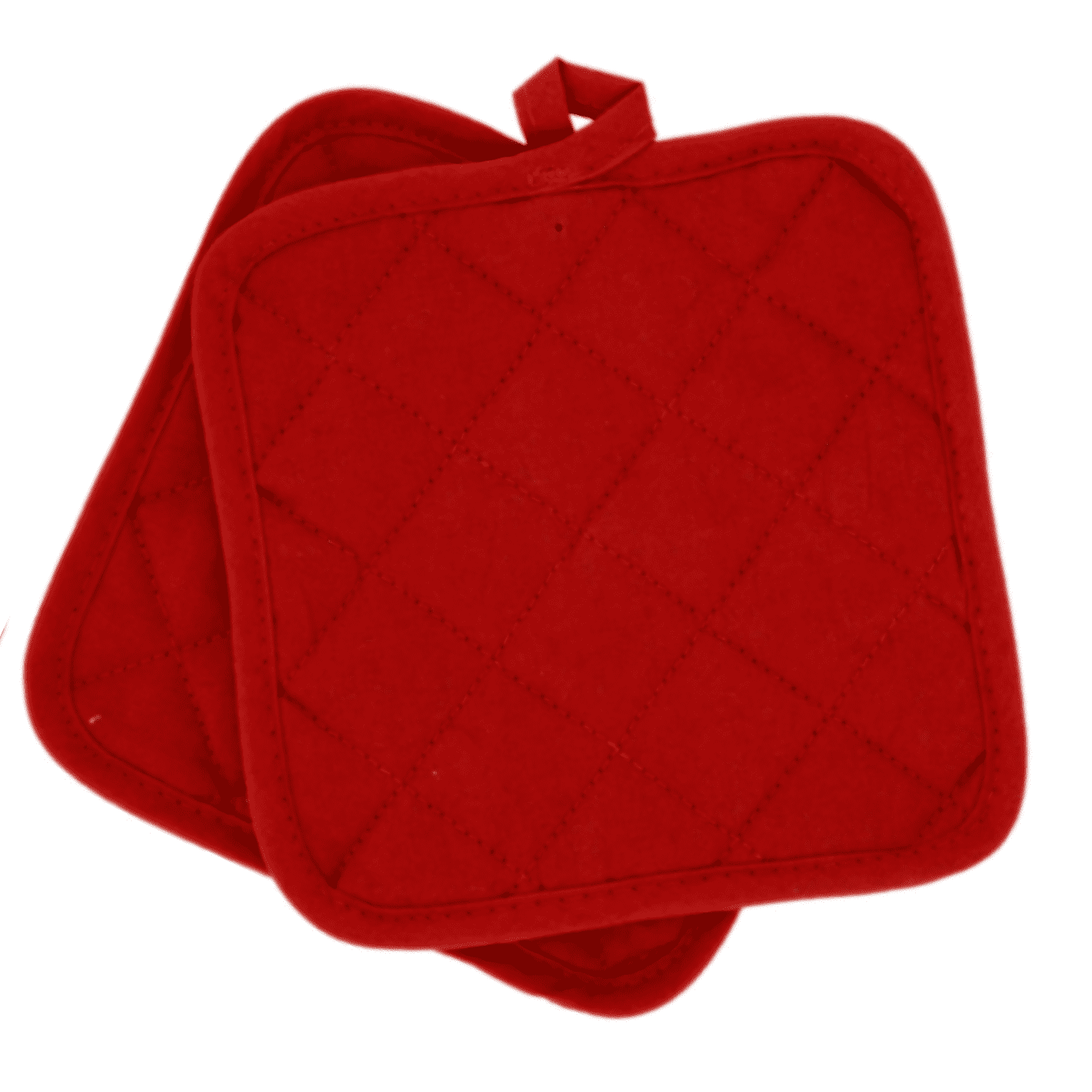 Pot Holders 7 Square Solid Color (Pack of 6) - Red - Pot Holders For Kitchen