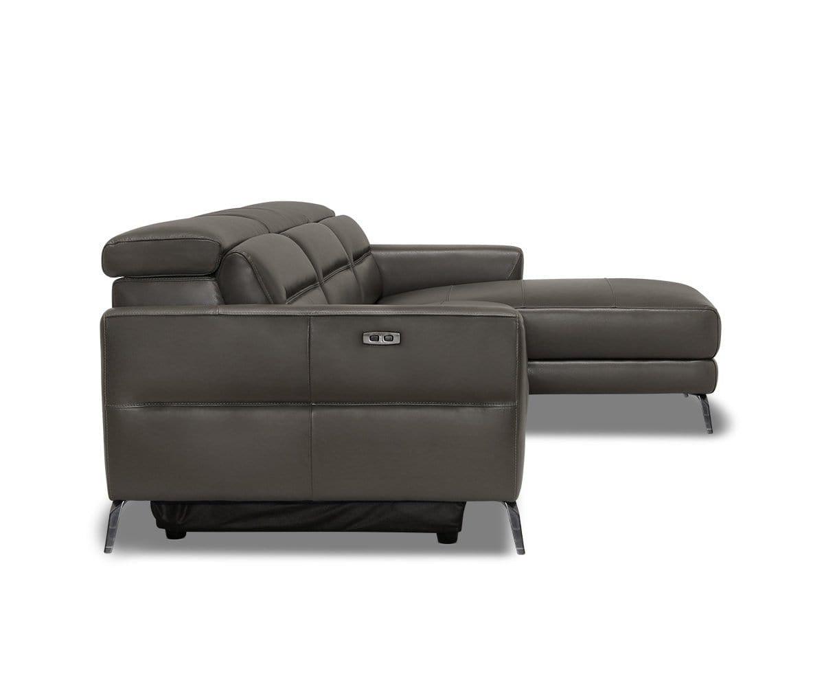 Vetali Leather Power Reclining Right Sectional