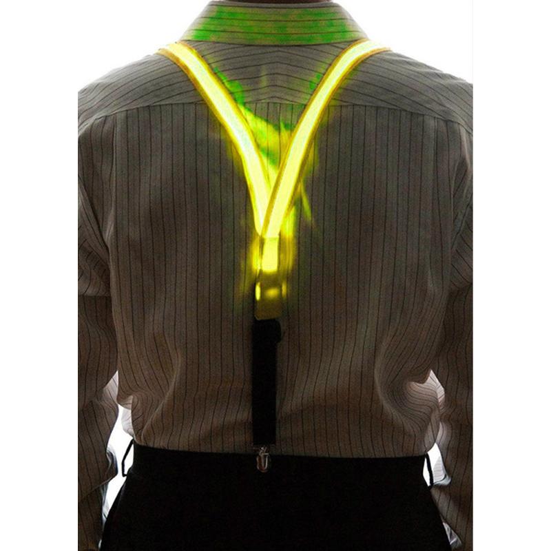 Light Up LED Suspenders Bow Tie