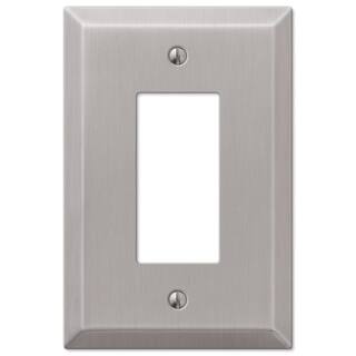 AMERELLE Oversized 1 Gang Rocker Steel Wall Plate - Brushed Nickel 463RBN