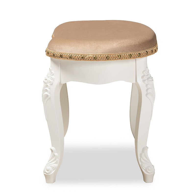 Baxton Studio Gabrielle Ottoman