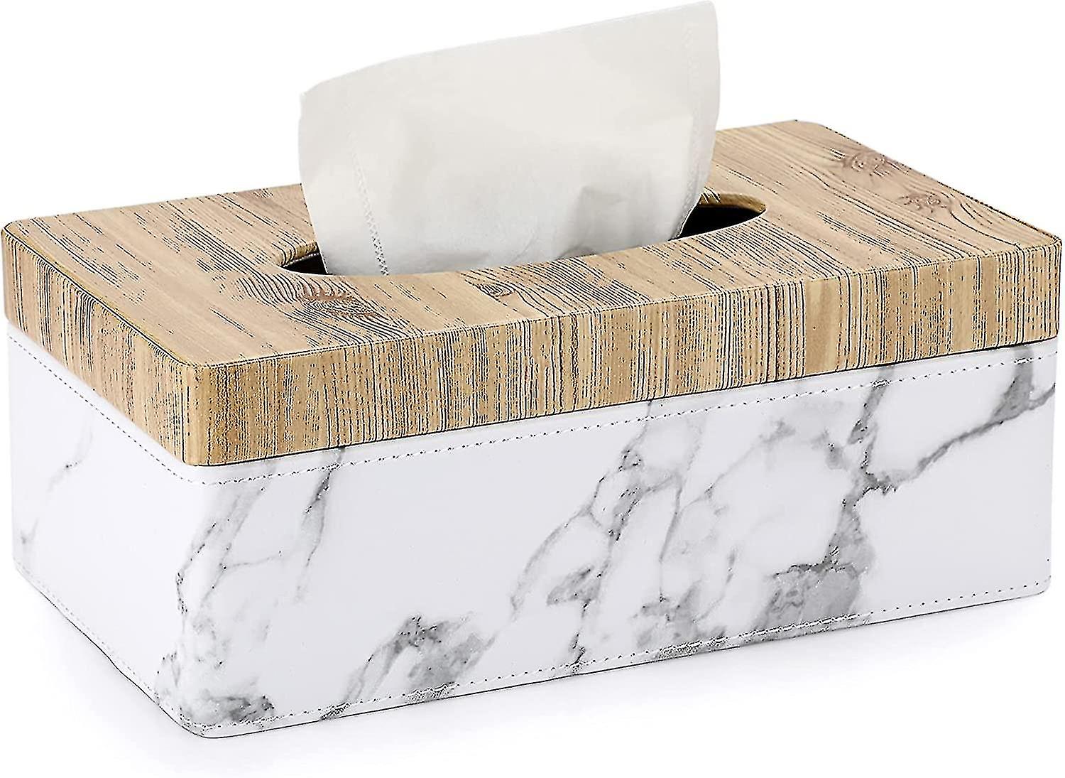 Pu Box Holder， Household Cover， Home Napkin Box， Marble